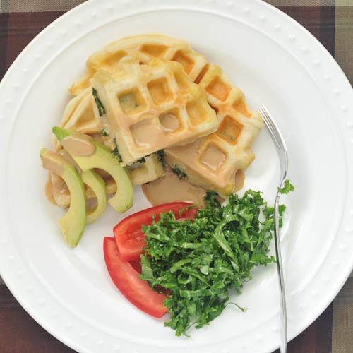 tahini waffles
