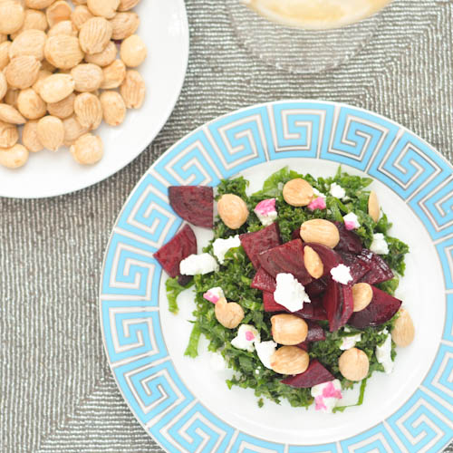 marcona, goat cheese and beet salad