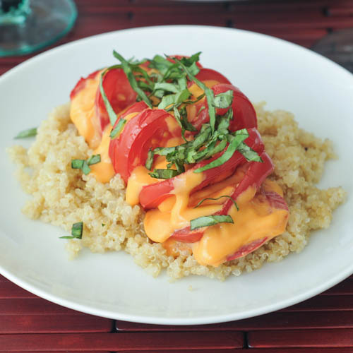 cheesy roasted hasselback tomatoes