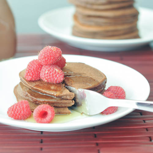 vegan chocolate pancakes
