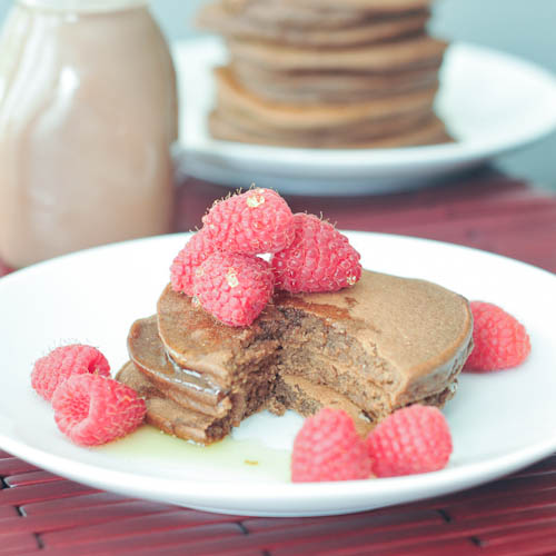 gluten free chocolate pancakes